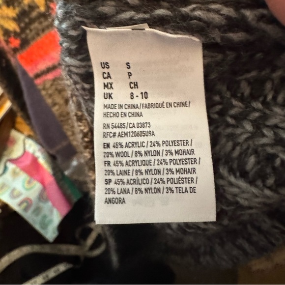 American Eagle Wool Blend Fair Isle Gray Base Sweater - Picture 14 of 14